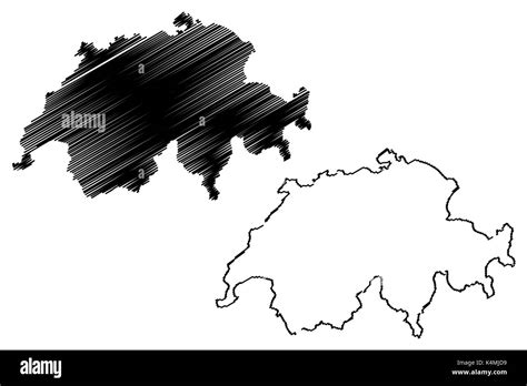 Switzerland map vector illustration, scribble sketch Switzerland Stock Vector Image & Art - Alamy