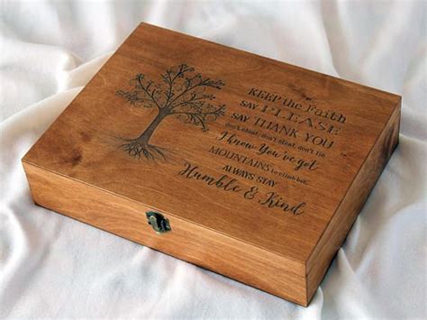 Personalized memory box Keepsake box Custom quote memory Wooden Memory ...