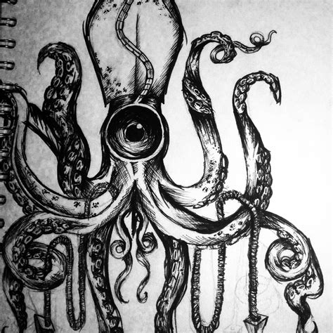 Sea monster art work | Sea monster art, Monster illustration, Monster art
