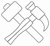Hammer And Pick coloring page  ColouringPages sketch template