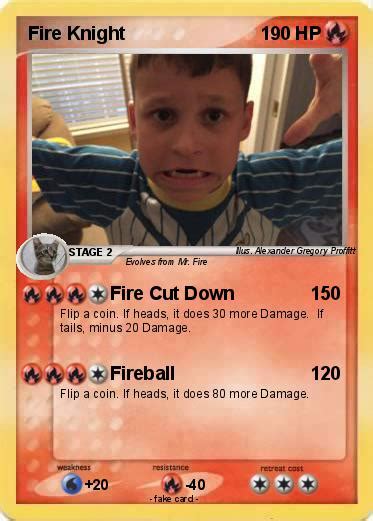 Pokémon Fire Knight 30 30 - Fire Cut Down - My Pokemon Card