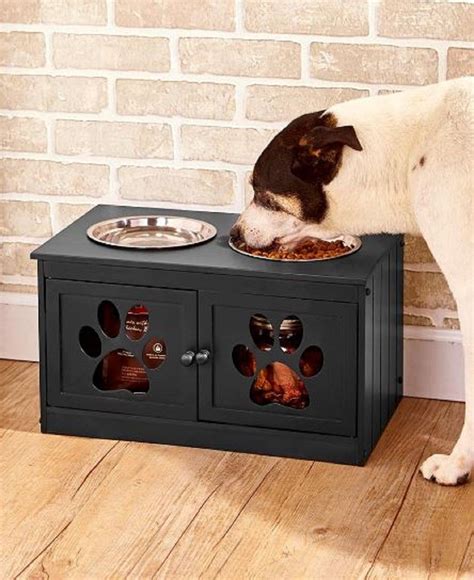 #dogsupplycabinet | Elevated dog bowls, Dog food storage, Dog furniture