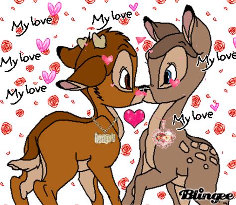 Bambi and Faline kiss Picture #115380527 | Blingee.com