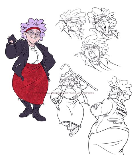 Biker Granny Character Design on Behance