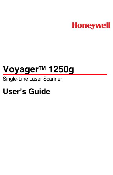 HONEYWELL VOYAGER 1250G USER MANUAL Pdf Download | ManualsLib