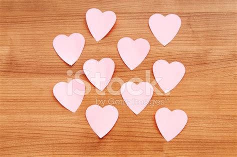 Heart Shaped Sticky Notes On The Background Stock Photo | Royalty-Free | FreeImages