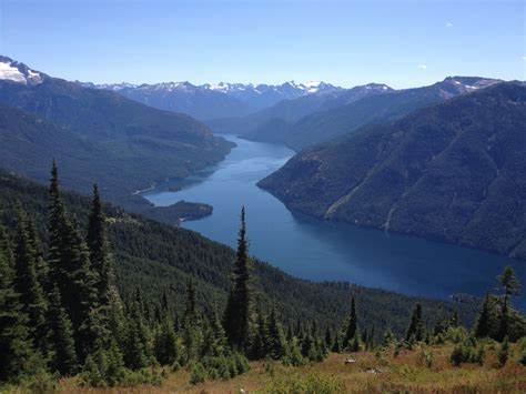 Looking back at Ross Lake as I went up to Desolation Peak, WA in 2015 : CampingandHiking