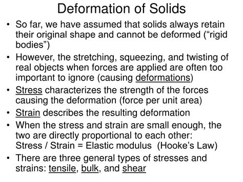 PPT - Deformation of Solids PowerPoint Presentation, free download - ID:3807170