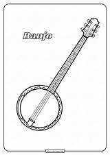 Printable Banjo Coloring Pages sketch template