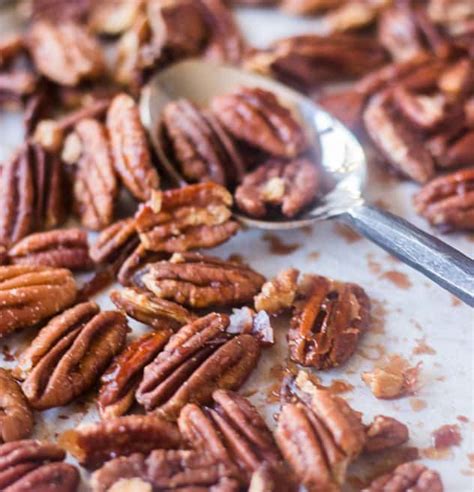 Maple Cinnamon Roasted Pecans (Vegan, GF, & Paleo) - Apples for CJ