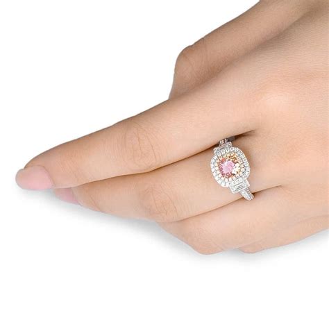 GIA Certified Cushion Cut Fancy Pink Diamond Ring, 2.03 Carat at 1stDibs | 1 carat pink diamond ...