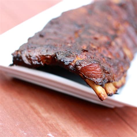 Smoked Pork Ribs on a Masterbuilt Electric Smoker. Recipe by Bobby Flay ...