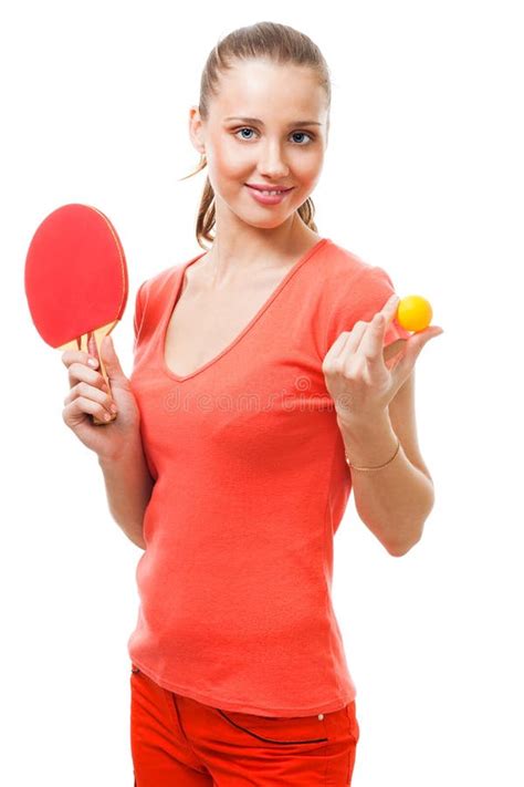 Woman Offer To Play Table Tennis Stock Photo - Image of play, lady: 12311492