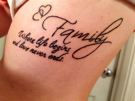 Family Quote Tattoo Ideas