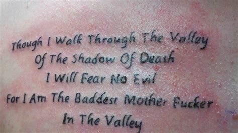 Though I Walk Through The Valley Of The Shadow Of Death Tattoo - slideshare