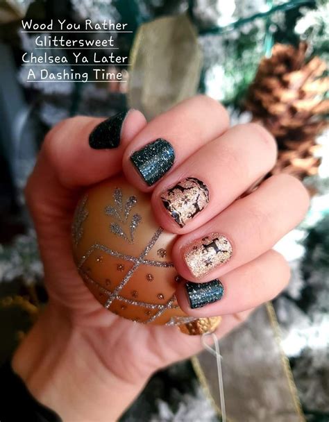 Color Street Christmas mani. Wood You Rather, Glittersweet, Chelsea Ya Later, A Dashing Time. in ...