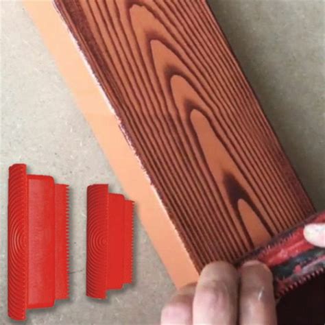 2Pcs Red Rubber Wood Grain Paint Roller BrushA / United States | Faux wood, Wood grain, Texture ...