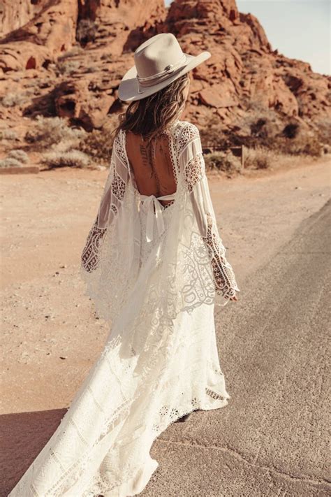 Fall Boho Wedding Dress - jenniemarieweddings