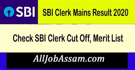 SBI Clerk Mains Result 2020 (Declared) | Check SBI Clerk Cut Off, Merit ...