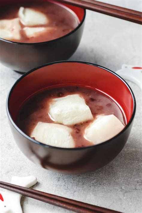 Oshiruko (Sweet Red Bean Soup) - Chef JA Cooks