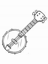 Banjo coloring pages sketch template
