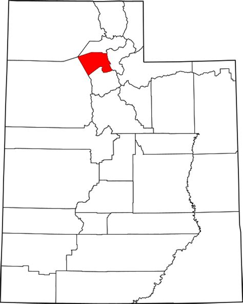 Image: Map of Utah highlighting Davis County