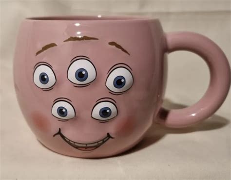 DISNEY STORE SQUISHY Scott Squibbles Monsters University Inc Pink 3D Barrell Mug £5.00 - PicClick UK