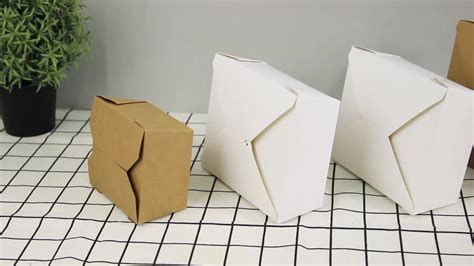 Paper Food Pail Recycled Take Away Boxes,Disposable Disposable Paperboard 1-6colors Lunch Box-1 ...