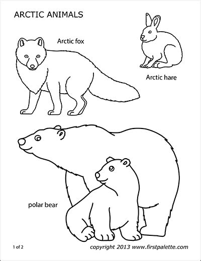 Polar Bear | Free Printable Templates & Coloring Pages | FirstPalette.com