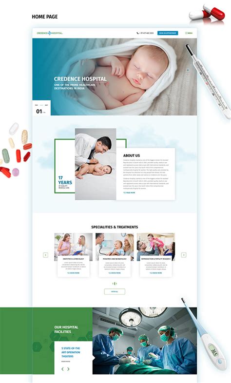 Hospital Website Design :: Behance