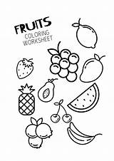 11  Coloring Pages Of Fruits Free Preschool sketch template