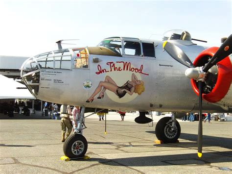 B25 Mitchell In the Mood nose art | Nose art, Aircraft art, Airplane art