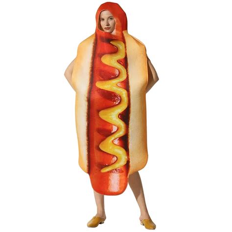 Men's Funny 3D Print Sausage Jumpsuit Food Hot Dog Costumes Kids ...