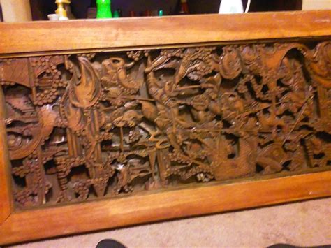 Carved Coffee Table : Japanese hand carved coffee table and end tables antique ... : Mountain ...