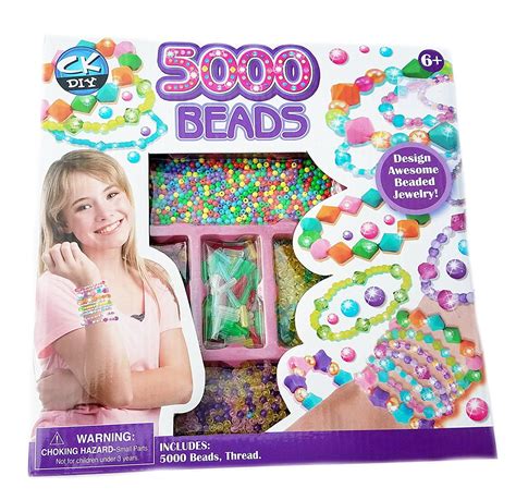 5000 Beads Jewelry Making Design Kit Ages 6+, Includes 5000 beads and thread By Creative Kids ...