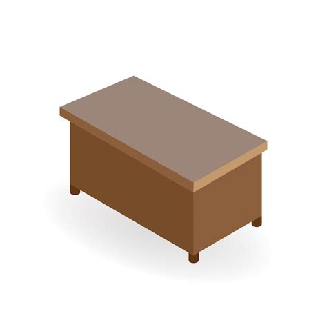 Premium Vector | Wooden desk 3d