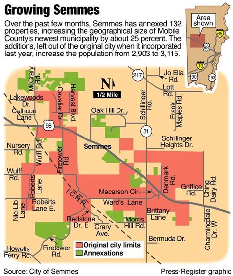 Semmes 25 percent bigger as it marks one year as municipality - al.com