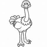 Cartoon Ostrich Coloring Pages  Free Printable sketch template
