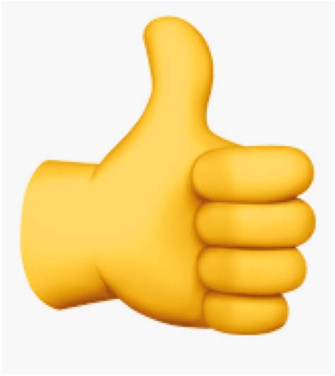 Transparent Thumb Up Emoji Png - Thumbs Up Apple Emoji , Free Transparent Clipart - ClipartKey