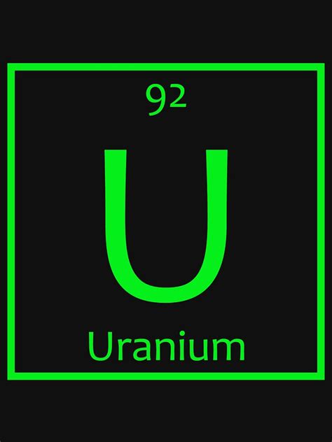 "Uranium (U) Chemical Symbol" T-shirt by the-elements | Redbubble