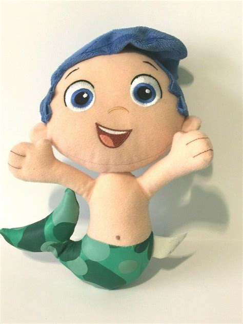 Nick Jr. Bubble Guppies Gill Plush 8" Boy Mermaid Kids Stuffed Toy Curved Tail | #4548986434