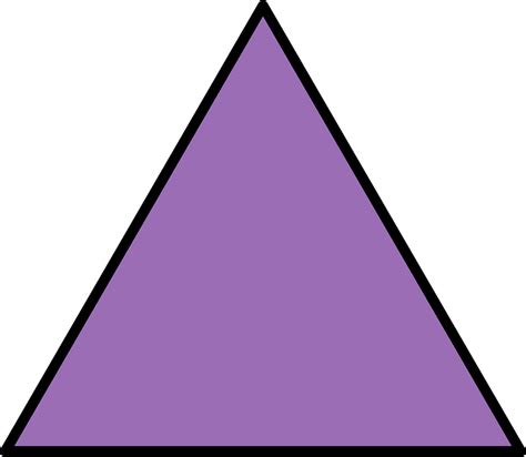 Violet Equilateral Triangle clipart. Free download transparent .PNG | Creazilla