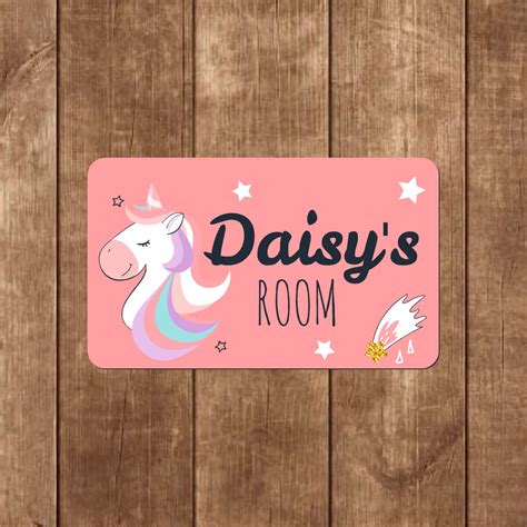 Personalised Kid's Door Sign | Unicorn Design | Gift Signs