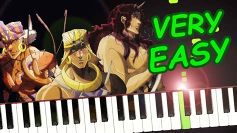 AWAKE (Pillar Men Theme) from JoJo's Bizarre Adventure - VERY EASY Piano Tutorial for Beginners ...