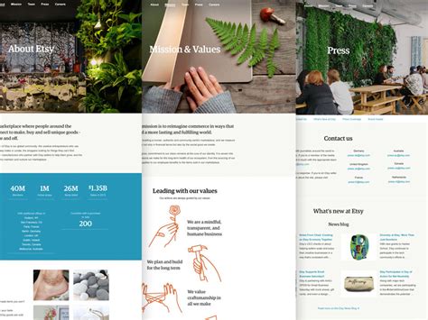 New About Etsy Pages by Marco Suarez on Dribbble