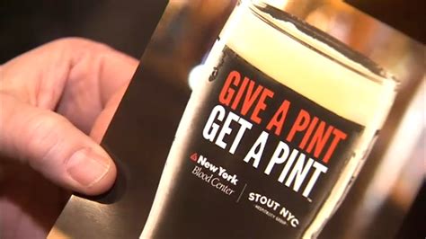 Stout NYC bar offers free pint of beer for donating pint of blood ...