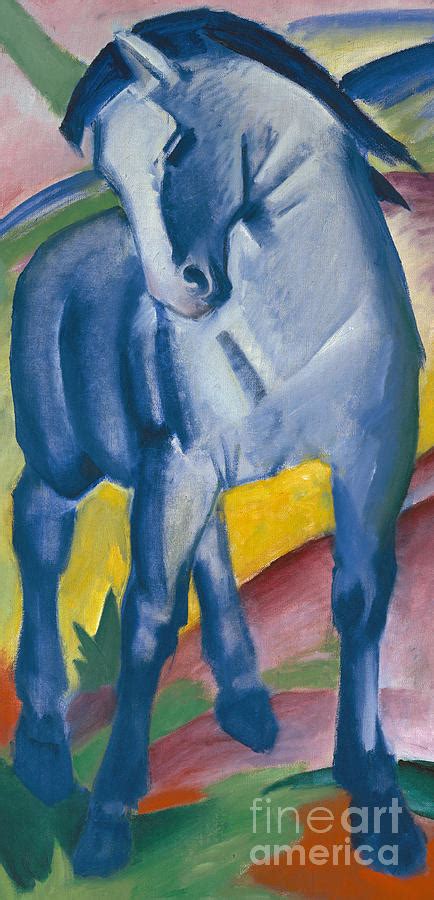 Blue Horse Painting by Franz Marc