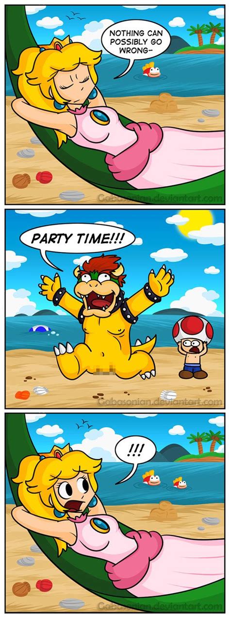 Bowser's Beach Badness by Gabasonian on DeviantArt | Quadrinhos