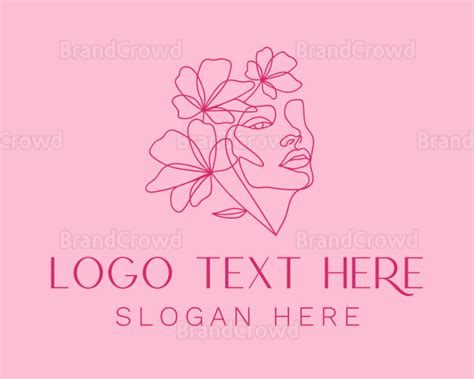 Pink Feminine Floral Woman Logo | BrandCrowd Logo Maker