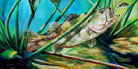 Mississippi Largemouth Bass Painting by Karl Wagner | Fine Art America